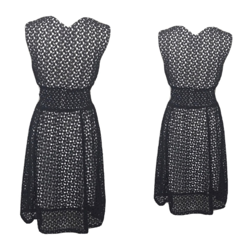 Rabbit Rabbit Rabbit Design Dress Laces Black SZ M - Picture 2 of 8
